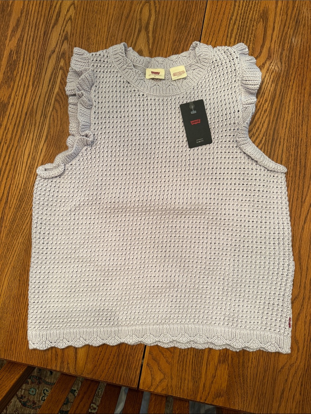 Levi purple frill top